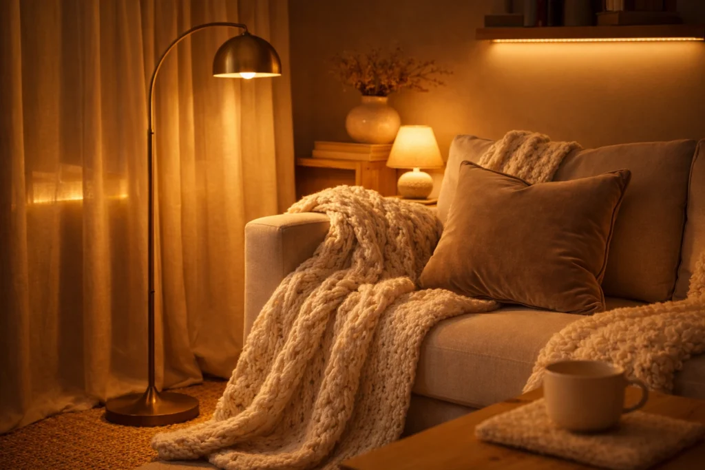 Add Warm Lighting Fixtures for Inviting Ambiance