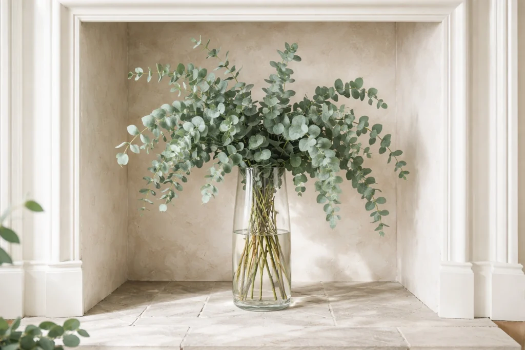 Arrange Eucalyptus Branches for Fresh Natural Fragrance