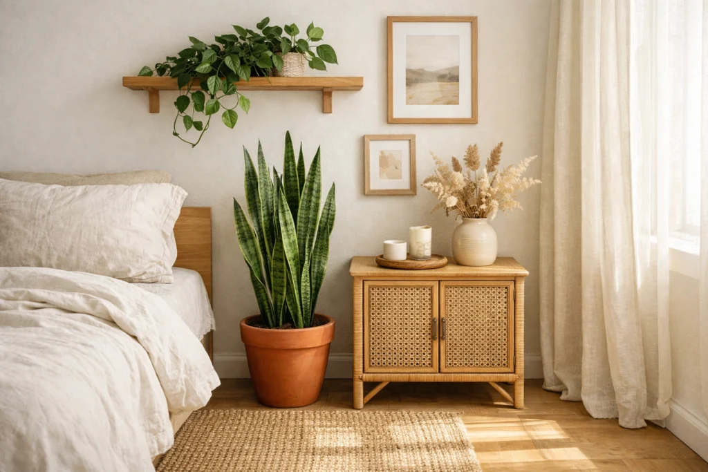 Bring Nature Indoors with Plants and Natural Materials