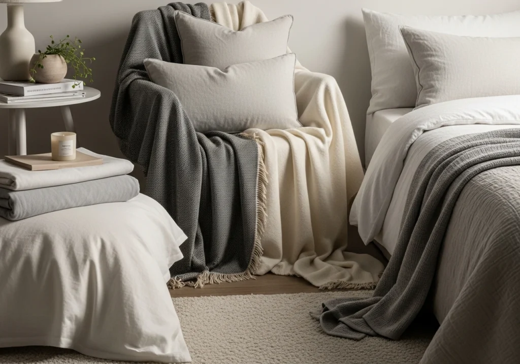 Cozy Textiles and Minimal Accessories 