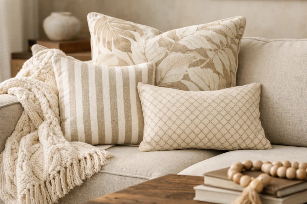 Create Visual Interest with Neutral Pattern Mixing