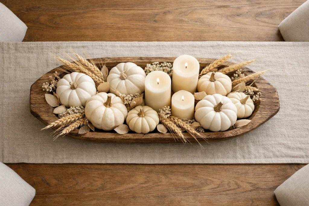 Creating Peaceful Fall Centerpieces with Neutral Tones