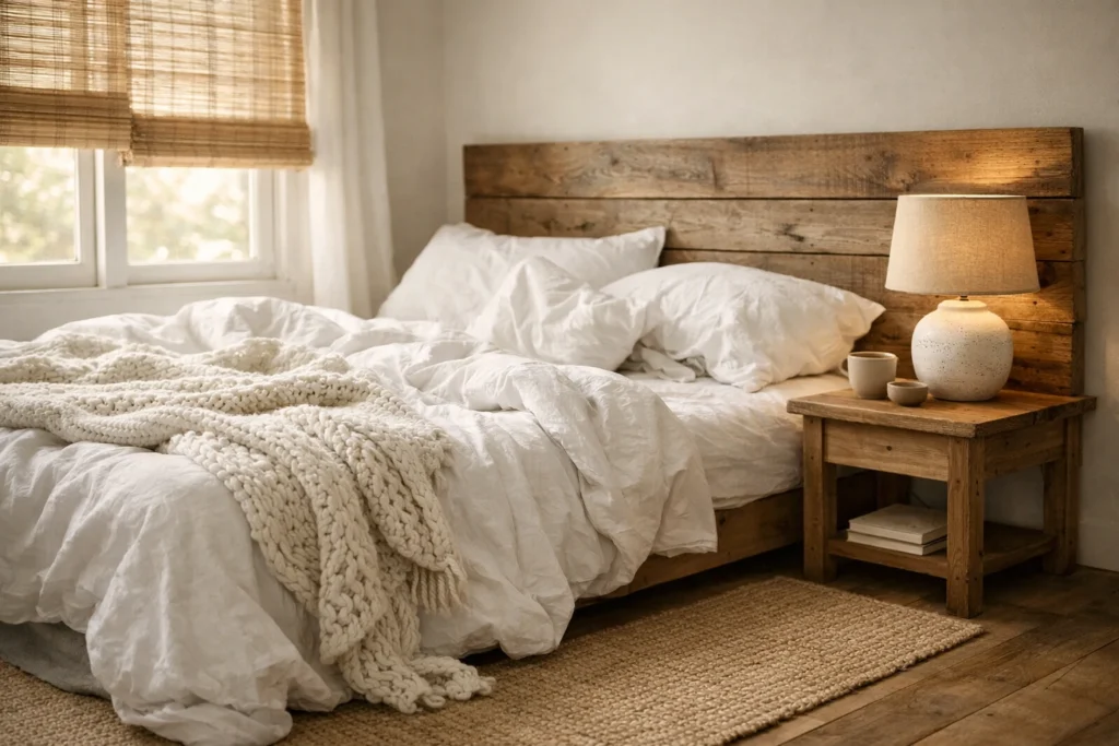 Creating a Cozy Minimalist Bedroom with Organic Textures 