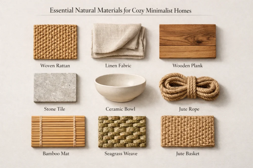 Essential Natural Materials for Cozy Minimalist Homes 
