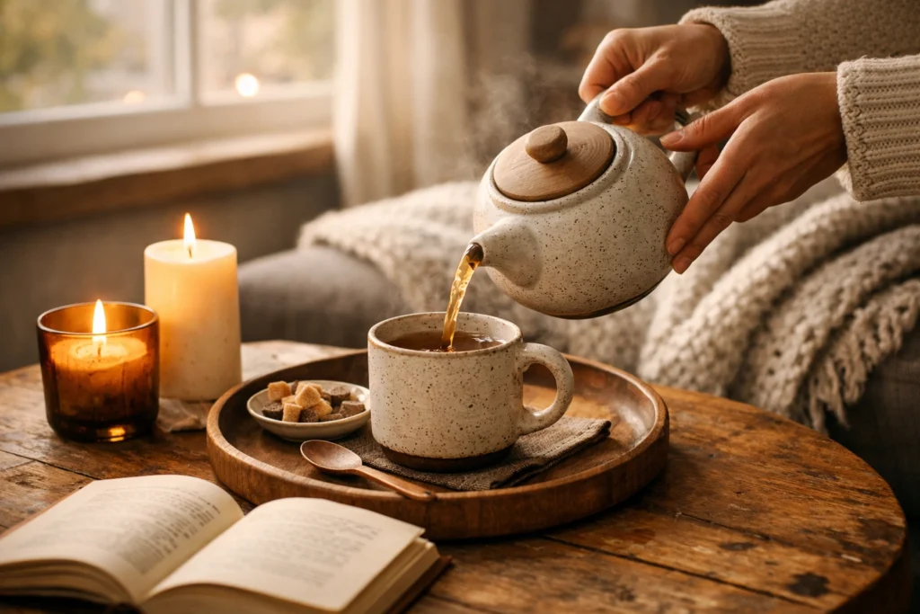 Establish Hygge Rituals Like Tea Time and Fireside Chats