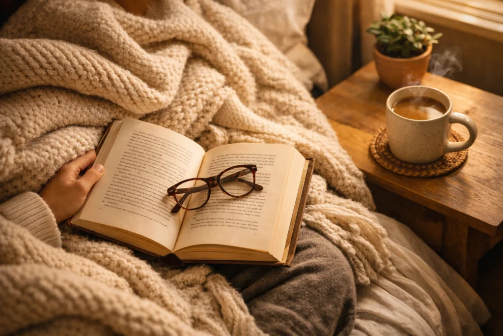 Blanket and Book Time: A Cozy Fall Evening Activity That Relaxes 