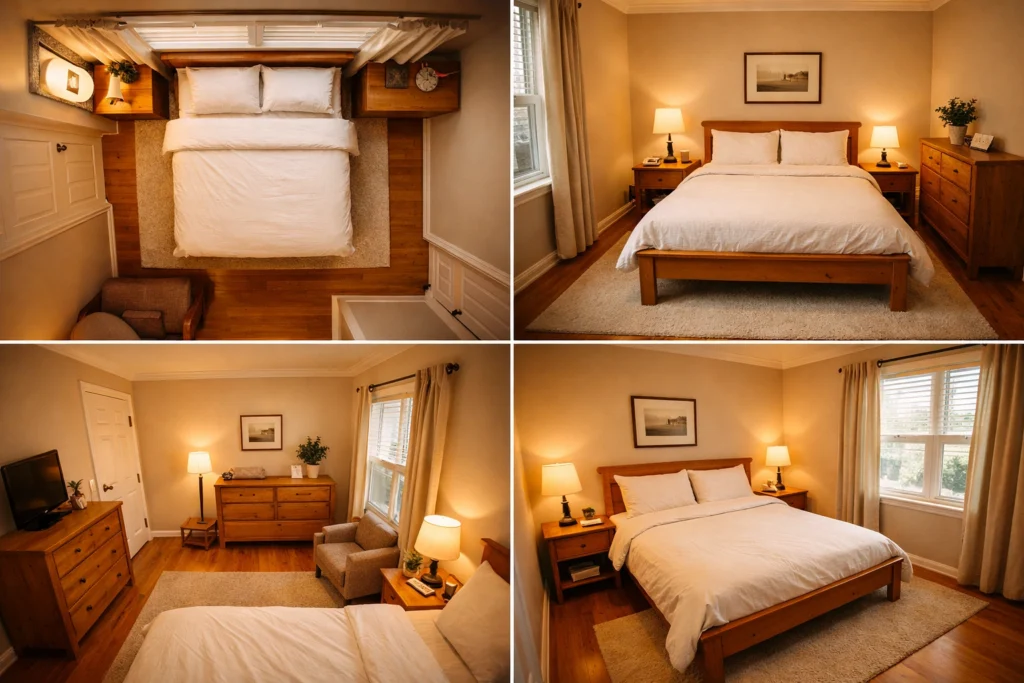 Smart Furniture Placement: Maximizing Comfort in Small Peaceful Bedrooms
