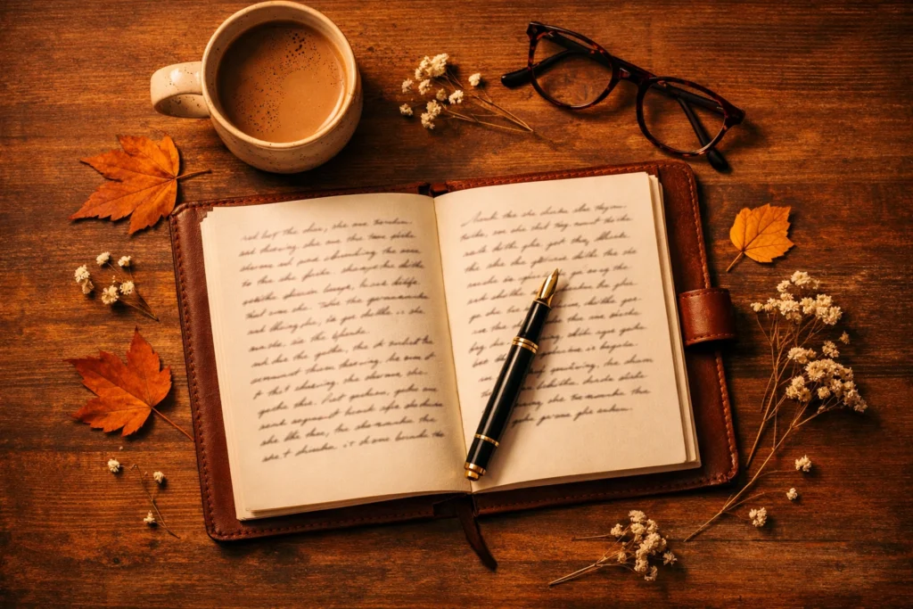 Journaling Practice: Reflective Cozy Fall Evening Ritual for Mindfulness 