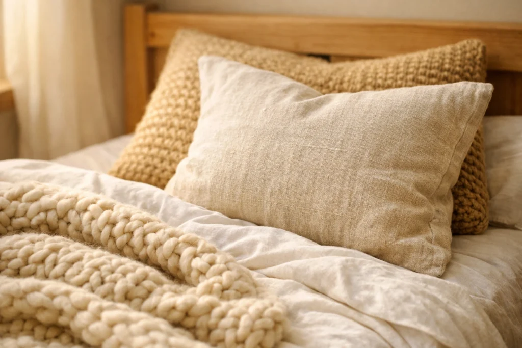 Textiles and Soft Elements: Adding Warmth to Your Small Peaceful Bedroom