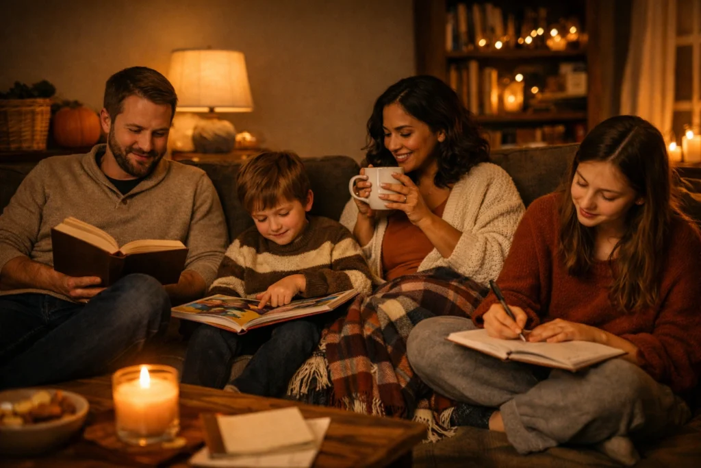 Family-Friendly Cozy Fall Evening Routine: Including Kids and Partners 