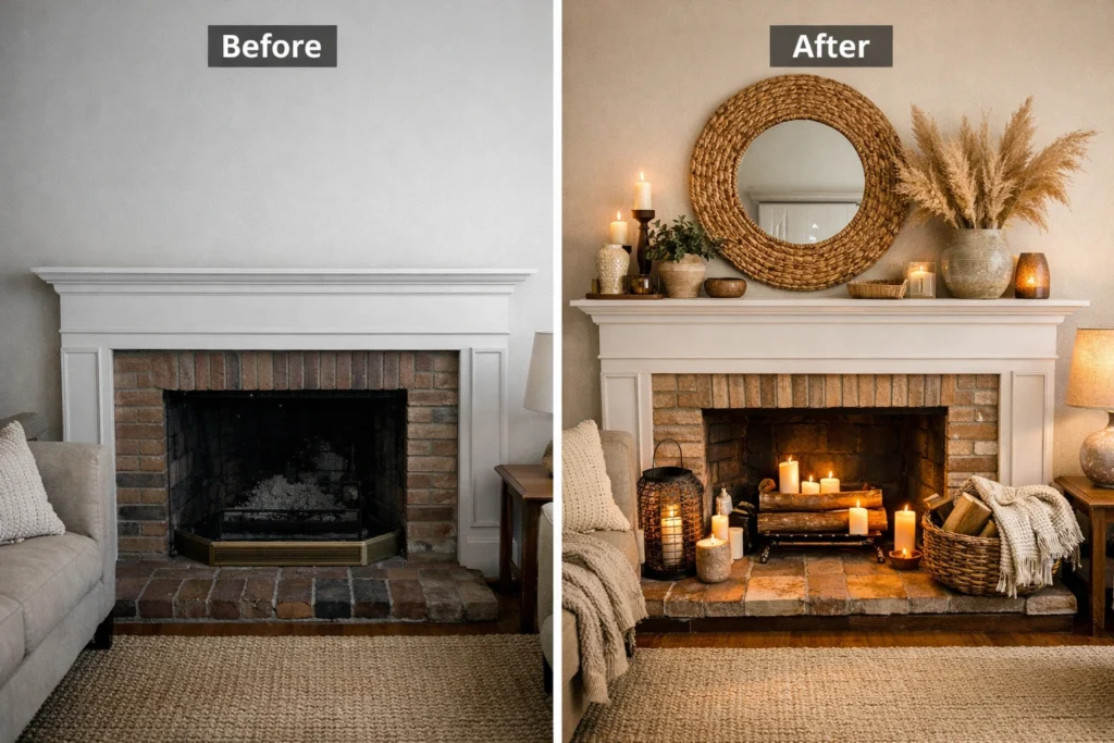 How These Natural Fireplace Ideas Transform Your Living Room