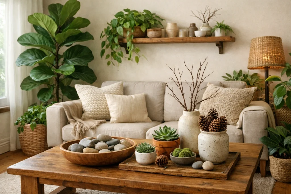Incorporate Nature with Plants and Organic Elements