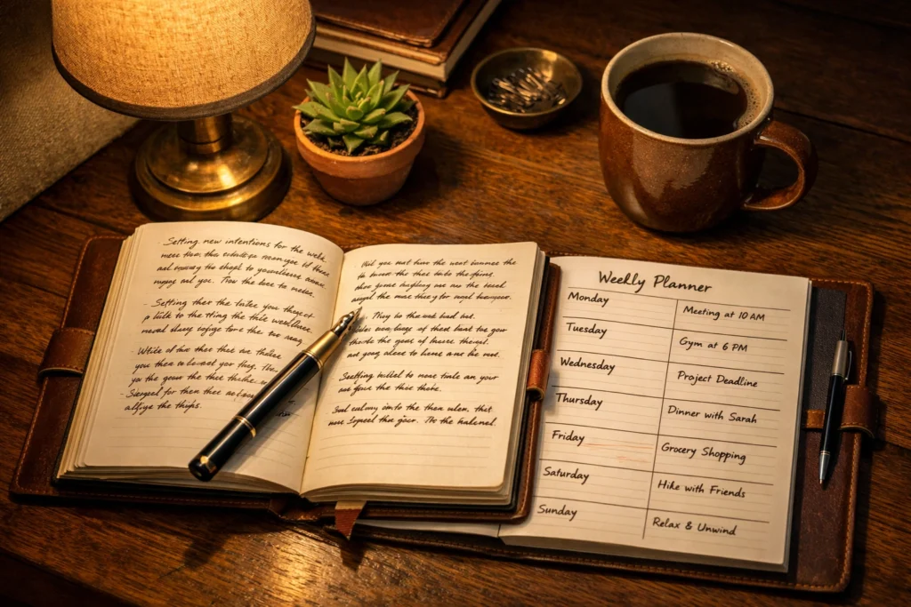 Journaling and Reflection to Reset Your Week