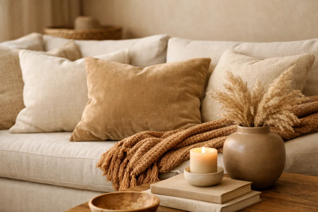 Layer Warm Beige and Cream Tones for Cozy Depth