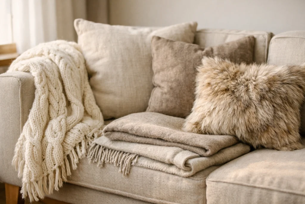 Layer Your Space with Cozy Textiles and Blankets
Hygge Home