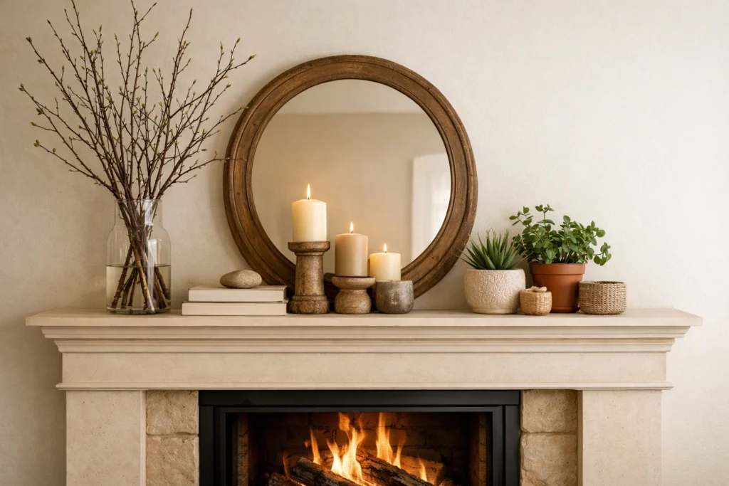 Style Your Mantel with Complementary Natural Elements