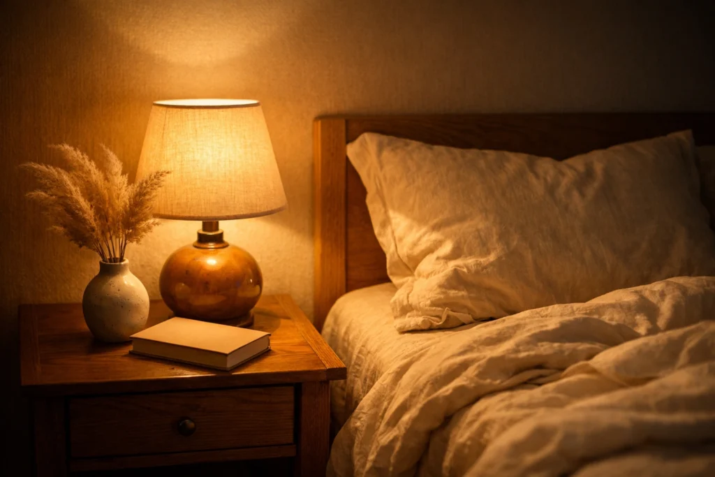 Swap Your Lighting for Warm Bulbs and Soft Lamps