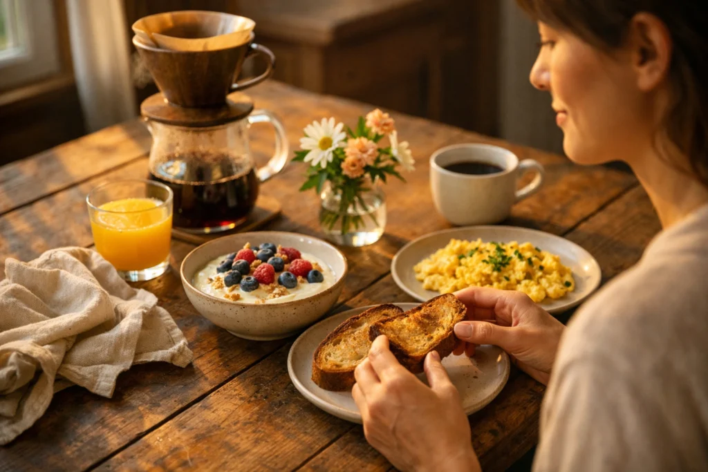 4. Unhurried Morning Routines: Taking Time for Mindful Breakfast Rituals 