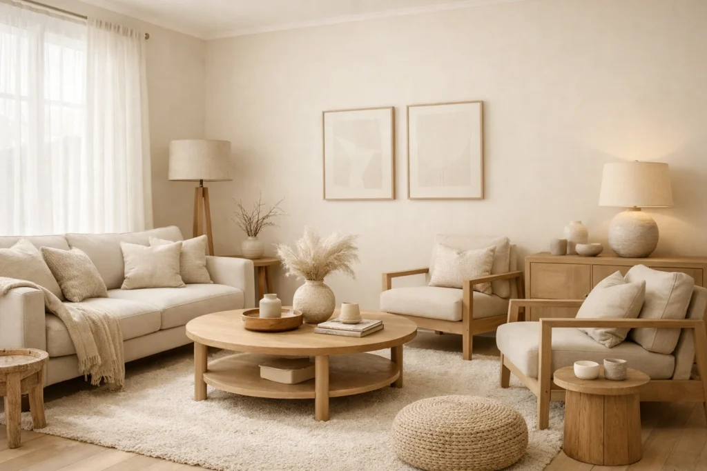 Use Neutral and Warm Color Palettes Throughout