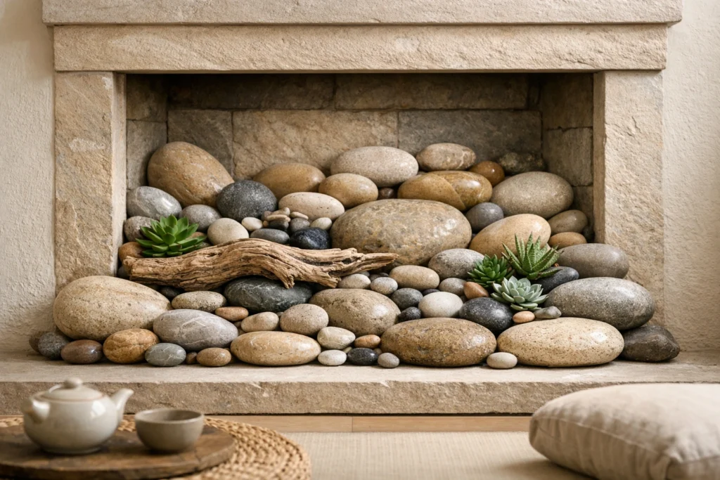 Use River Stones and Natural Elements for Zen Vibes