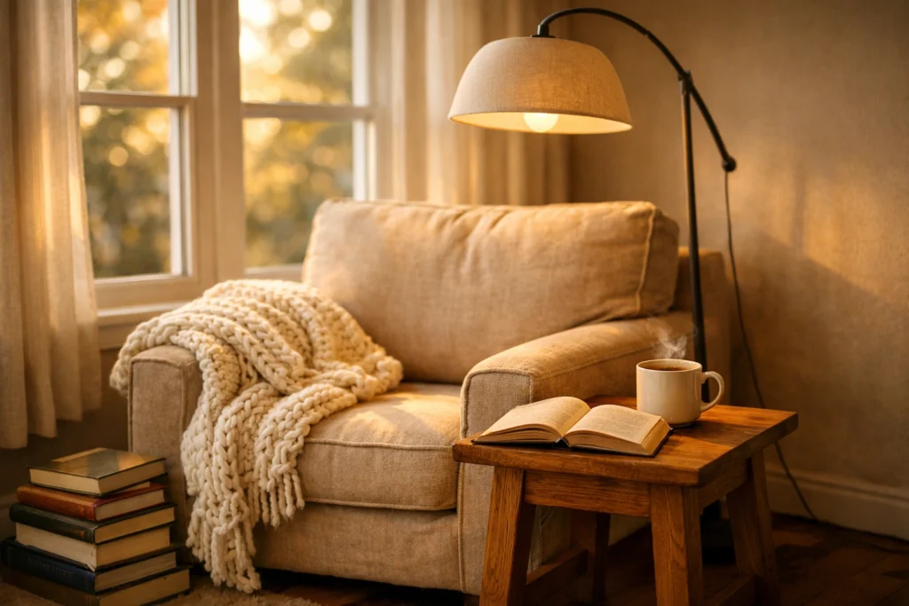 5. Create a Cozy Reading or Relaxation Corner
