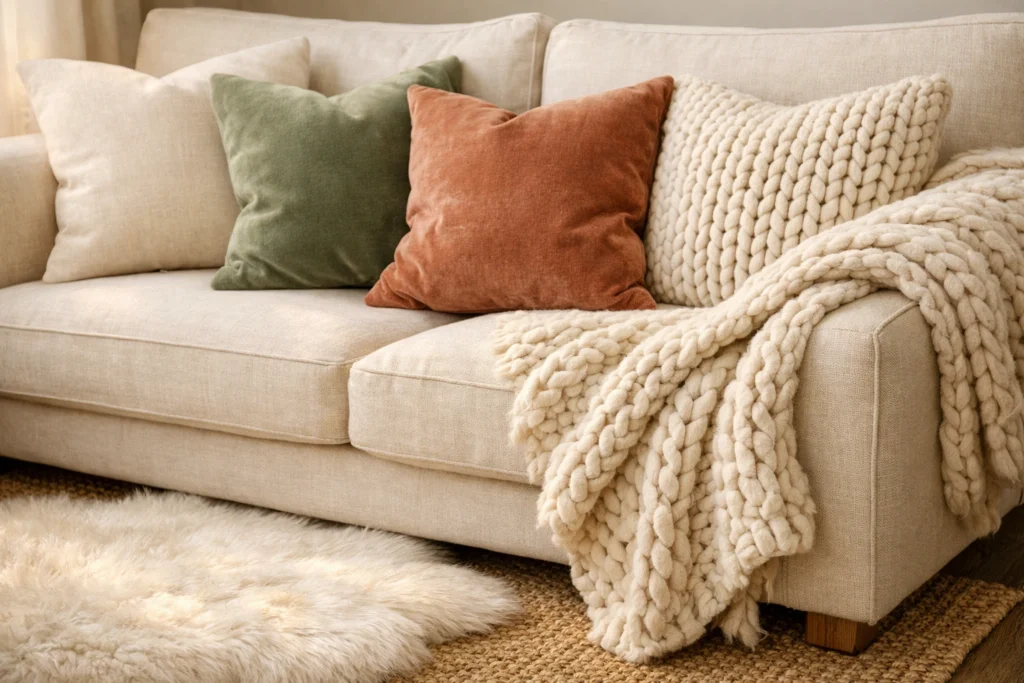 5. Layer Soft Textures That Make Your Living Room Feel Safe and Inviting