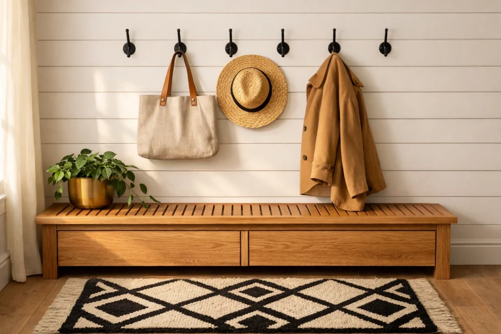 Add a Bench and Hooks for Smart Functional Beauty