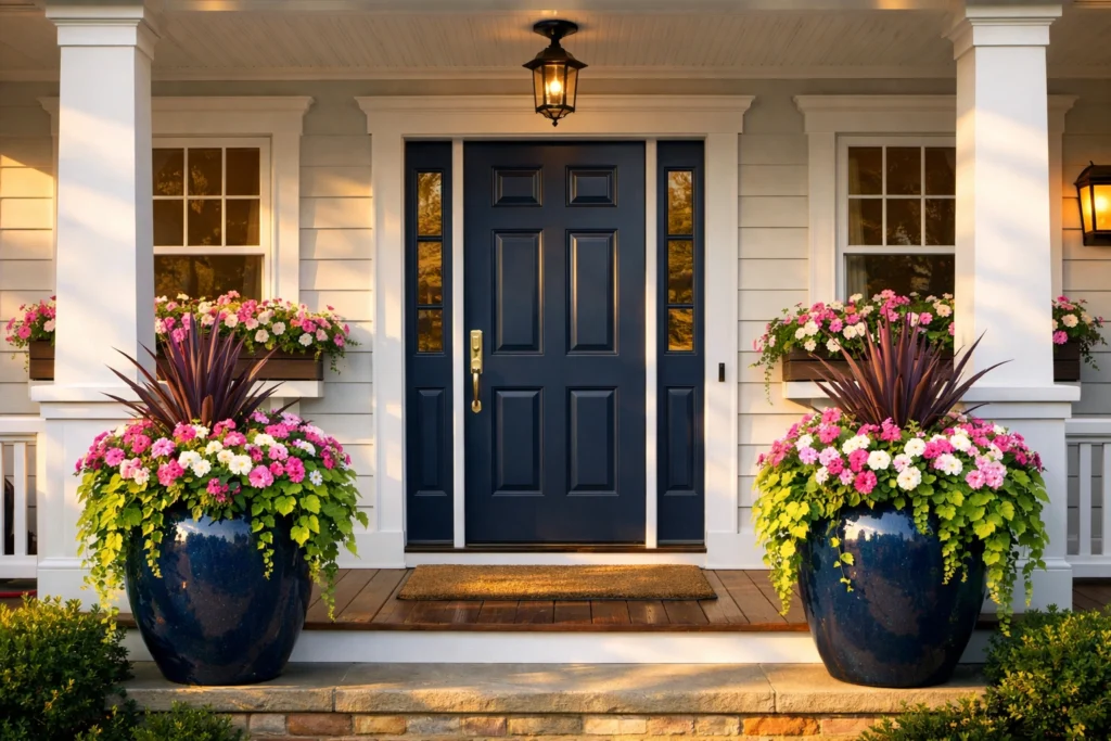 Beautiful Container Flower Garden Ideas for Your Front Porch