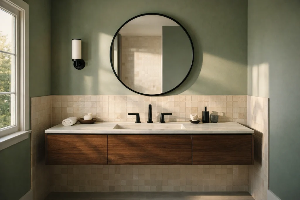 Best Bathroom Color Combinations for Walls Tiles and Vanity