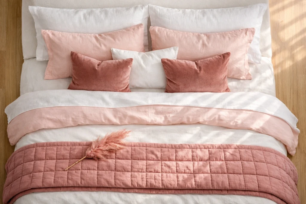 Best Bedding Combinations for a Pink and White Bedroom