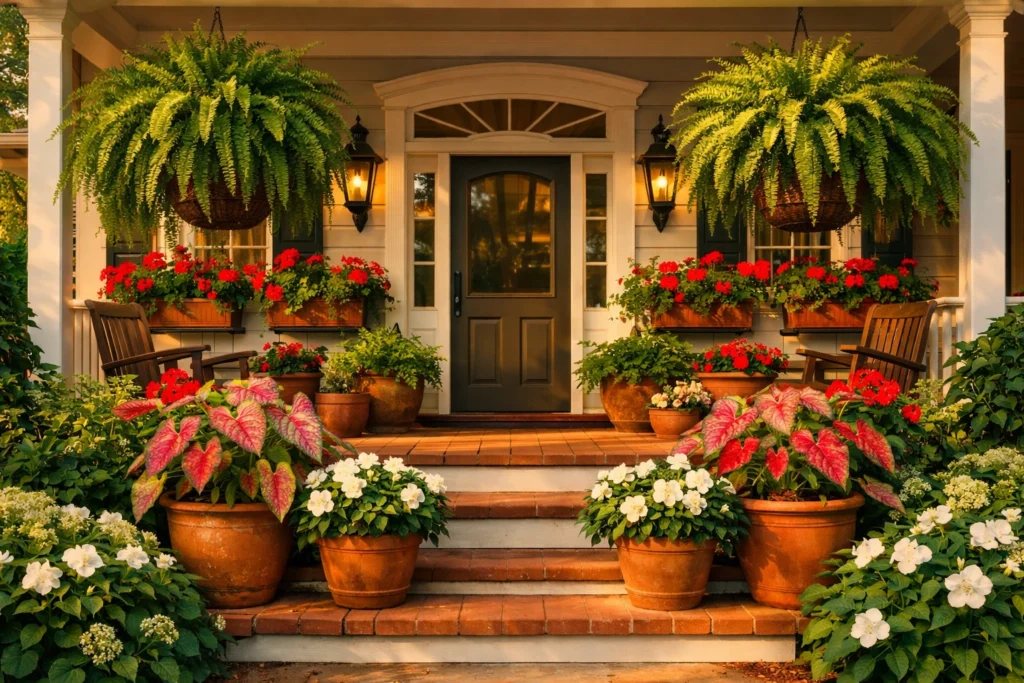 Best Plants and Flowers That Thrive on a Southern Front Porch