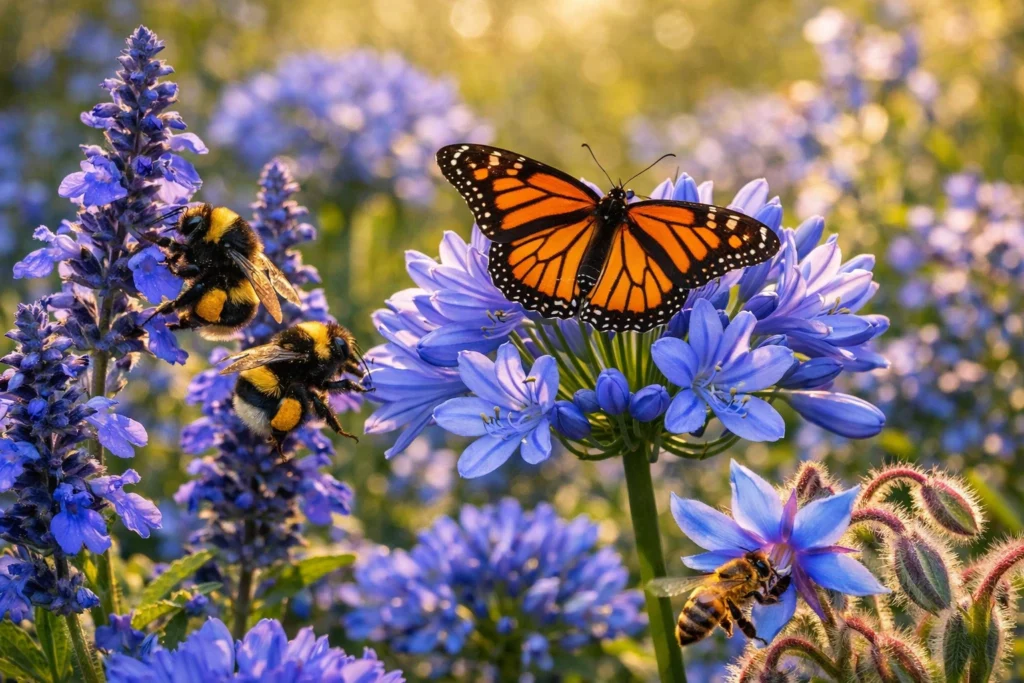 Blue Flowers That Attract Butterflies Bees and Pollinators