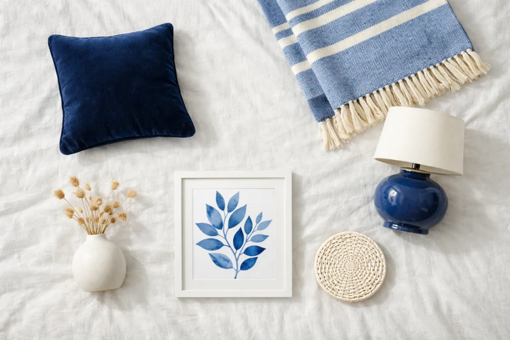 Blue and White Bedroom Furniture and Decor Shopping Guide