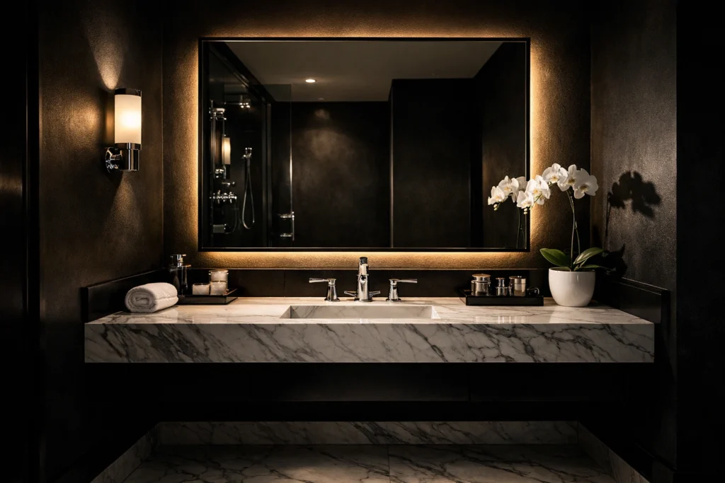 Bold and Dark Bathroom Color Trends Taking Over in 2025