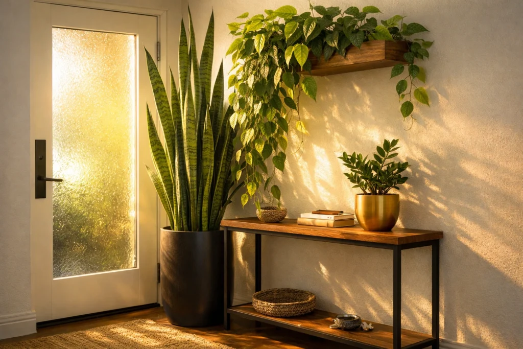 Bring Life to Your Entryway With Plants and Greenery