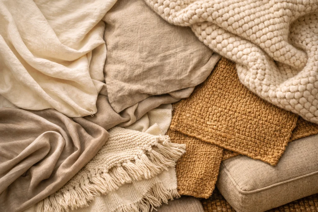 Bring Nature Indoors With Natural Textiles and Fibers