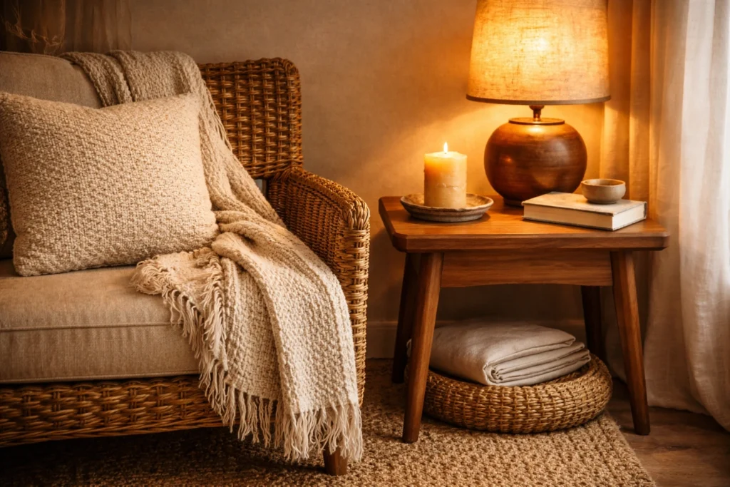 Bring in Natural Materials That Ground Your Body and Quiet Your Mind