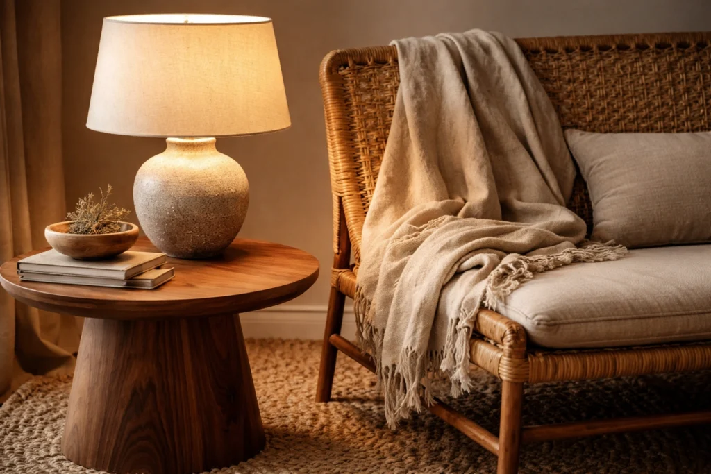 Bring in Natural Materials That Ground and Comfort You