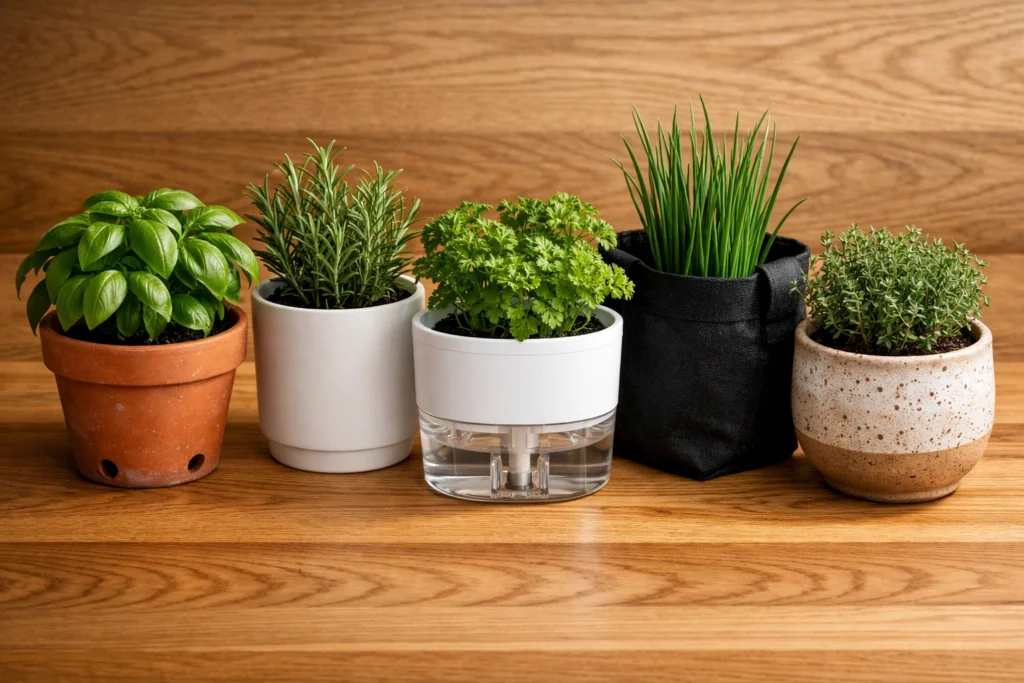 Choose the Right Containers and Pots for Healthy Herb Growth