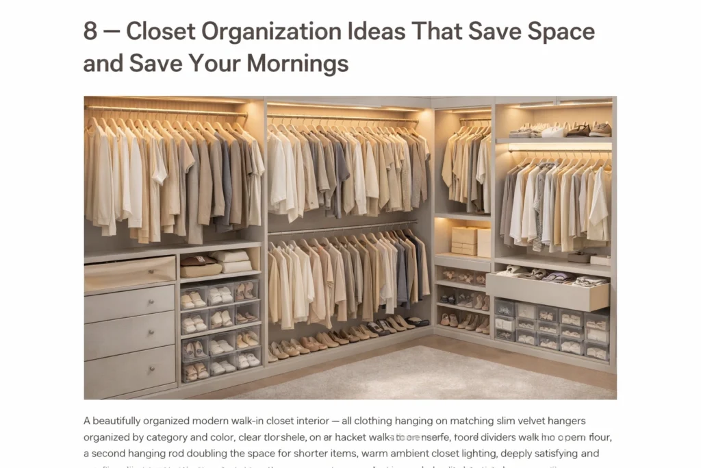 Closet Organization Ideas That Save Space and Save Your Mornings