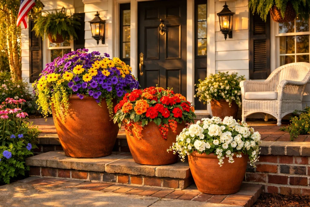 Colorful Front Porch Flower Combinations for Maximum Curb Appeal