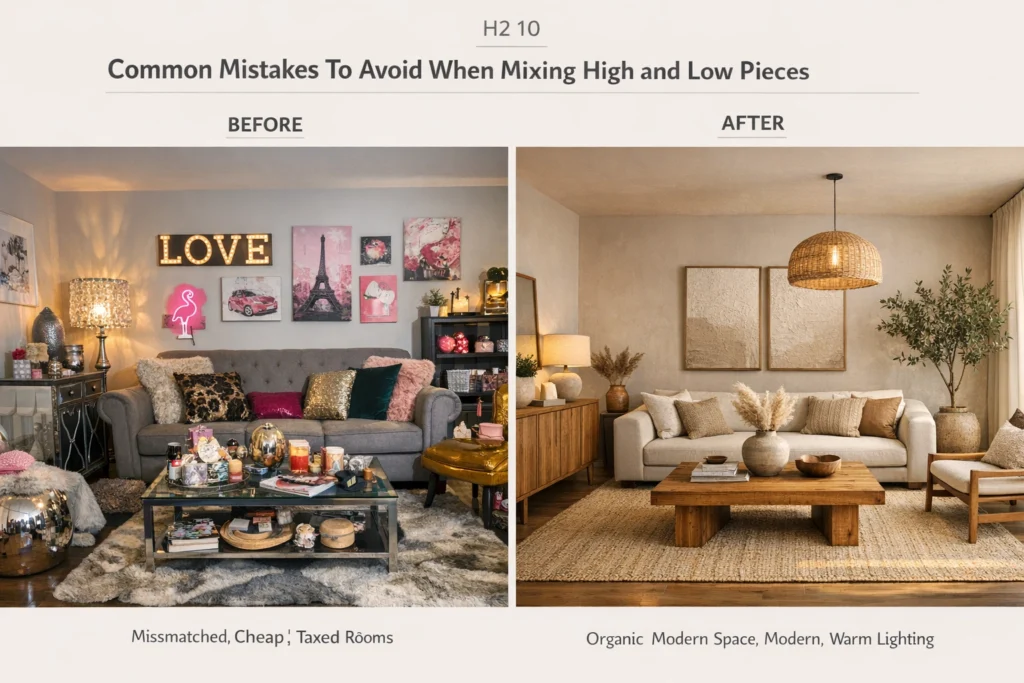 Common Mistakes To Avoid When Mixing High and Low Pieces