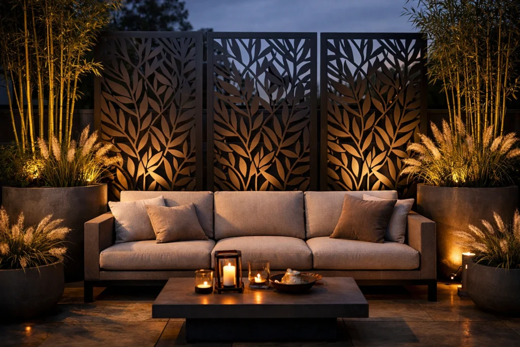 Create a Backyard Privacy Wall Using Outdoor Panels and Planters