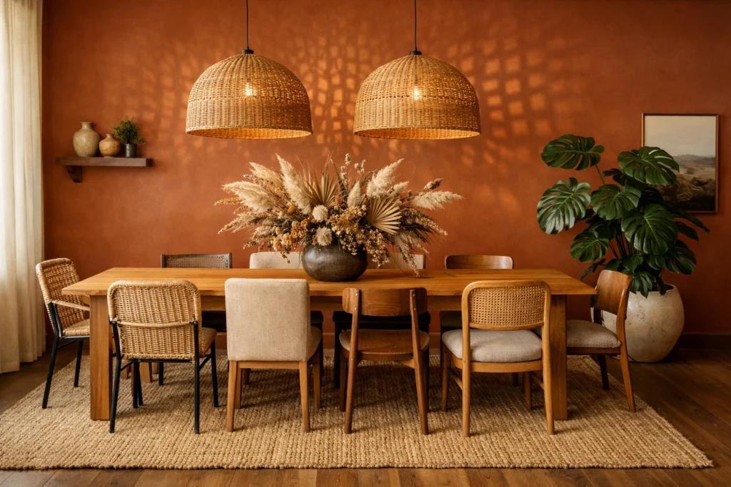 Earthy and Nature Inspired Dining Room Color Palettes