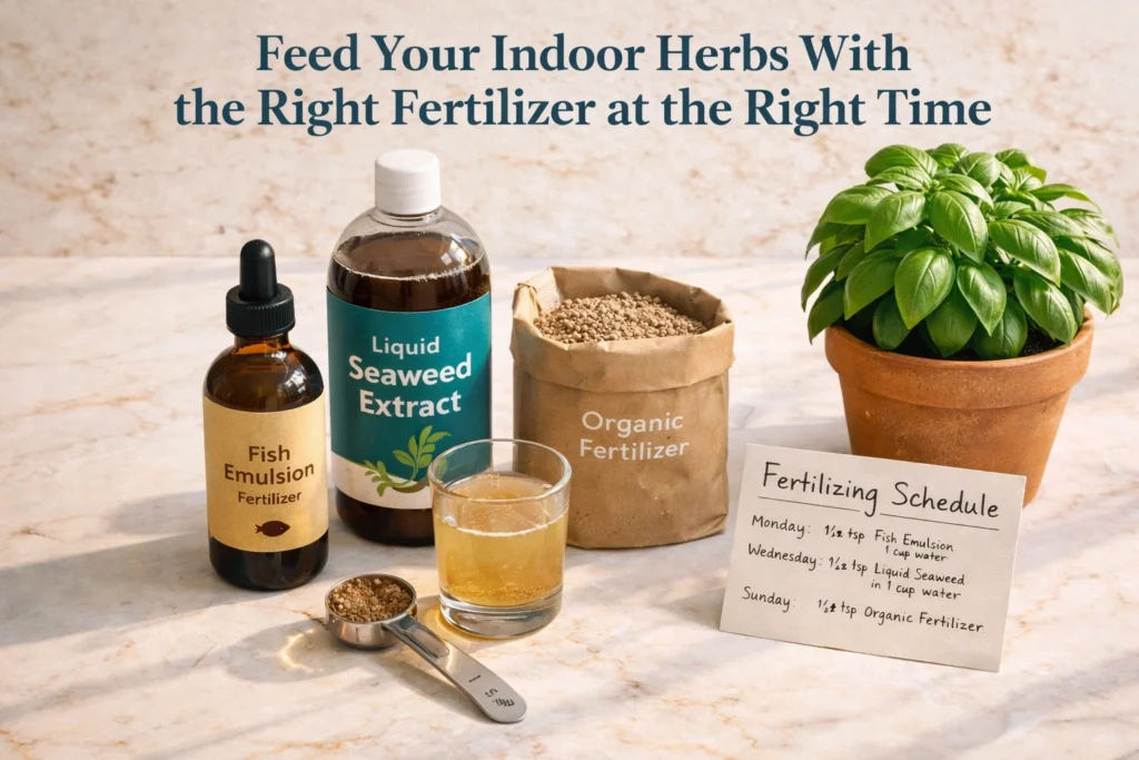 Feed Your Indoor Herbs With the Right Fertilizer at the Right Time
