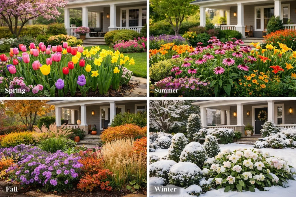Seasonal Flower Garden Planning for a Front Yard That Blooms All Year Long