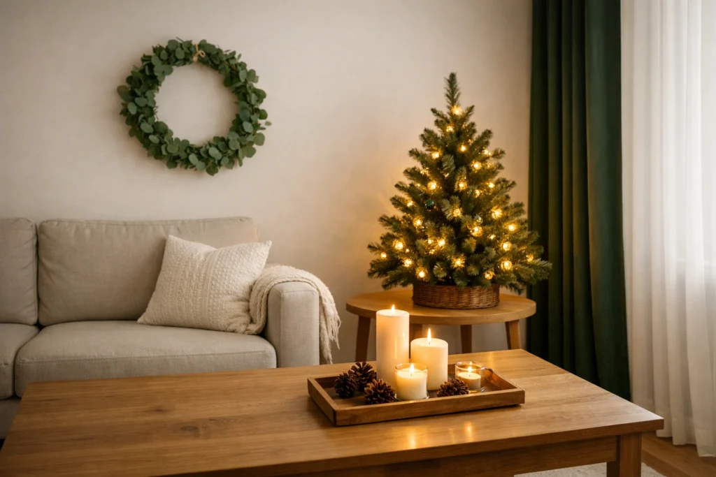 How To Decorate a Small Apartment for Christmas Without Clutter