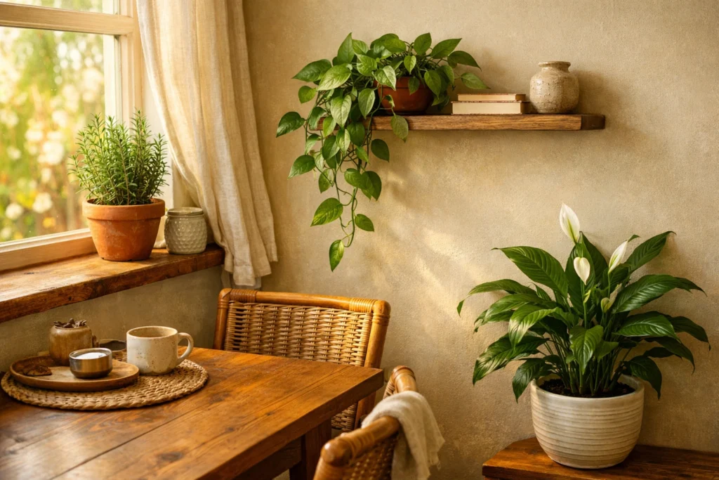 How To Decorate a Small Slow Dining Room With Plants