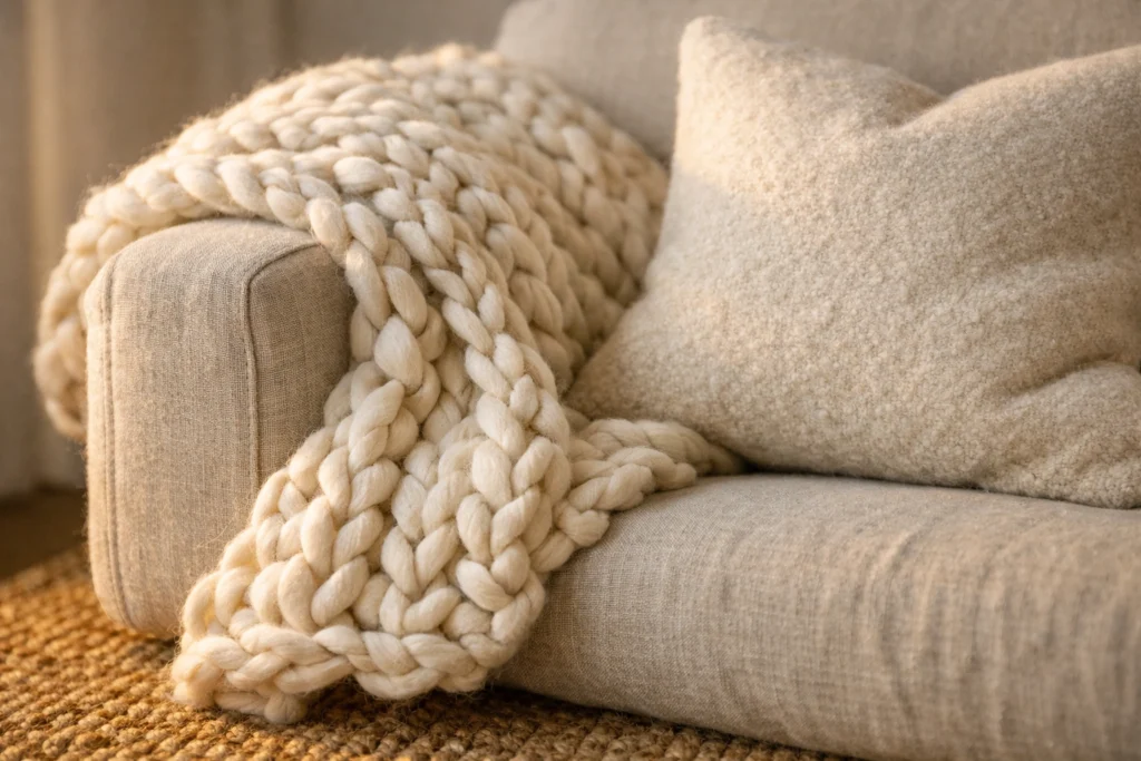 How To Layer Textures and Fabrics in a Minimalist Space