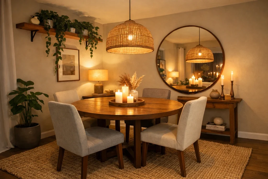 How To Make a Small Dining Room Feel Bigger and Cozier